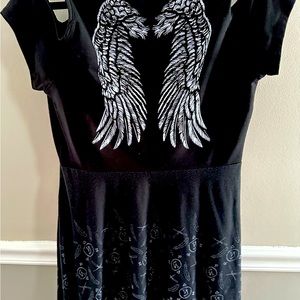Hot Topic Supernatural Angel Wings Back Dress